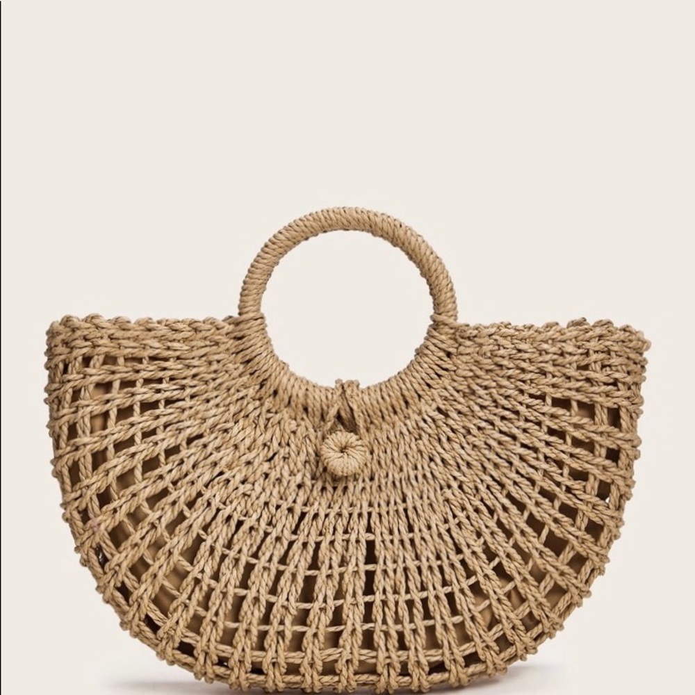 New!! Boho Woven moon shaped bag - Picture 1 of 13